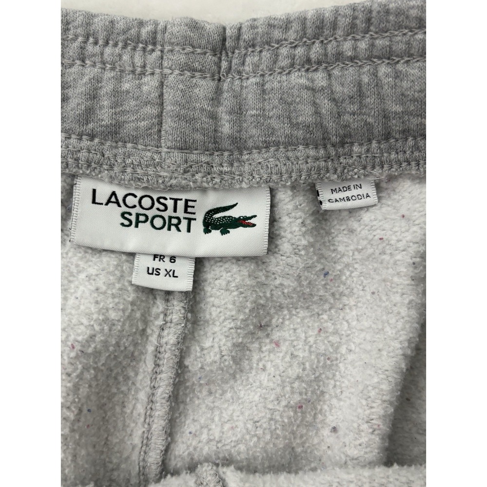 Lacoste Sport Sweatpants Mens XL Gray Fleece Jogger Lounge Athletic Pants 0485 - Picture 3 of 6